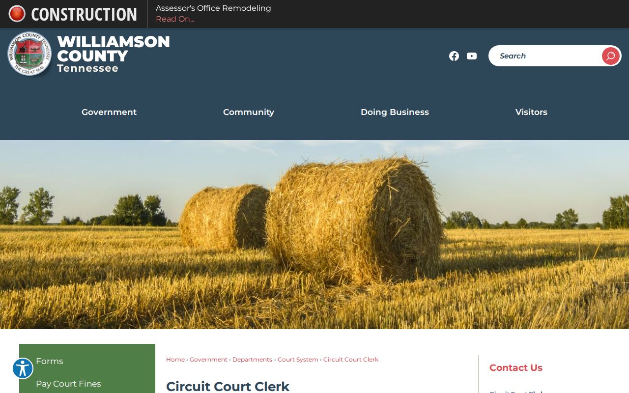 Williamson County court contact for authorized juvenile detention records